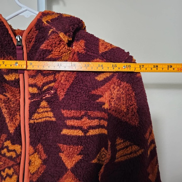 THE NORTH FACE Women's Campshire Pullover Hoodie Deep Garnet Red Geo Print Sz S - Picture 11 of 13